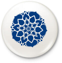 printfashion Kék mandala - Kitűző, hűtőmágnes - Fehér (13396047)