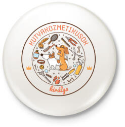 printfashion Kutyakozmetikusok királya - Kitűző, hűtőmágnes - Fehér (7249966)