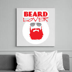 printfashion szakáll-beard lover - Vászonkép - Fehér (6634430)
