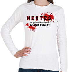 printfashion Hentes - Szörnyeteg - Női hosszú ujjú póló - Fehér (9390839)