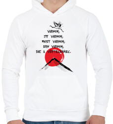 printfashion Vagyok - Haiku - Férfi kapucnis pulóver - Fehér (7632495)