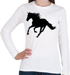 printfashion Ló - Női hosszú ujjú póló - Fehér (2704854)