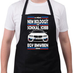 printfashion A pénz nem boldogít! De. . . - Kötény - Fekete (4939101)