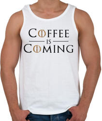 printfashion Coffee is Coming - Férfi atléta - Fehér (1498005)