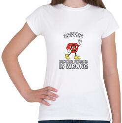 printfashion Coffee - because murder is wrong - Női póló - Fehér (14206776)
