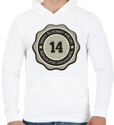 printfashion 14 - Férfi kapucnis pulóver - Fehér (7236749)