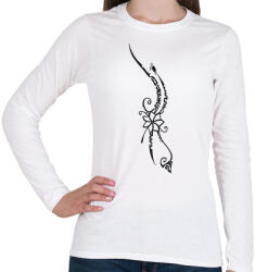 printfashion Maori hullám2 - Női hosszú ujjú póló - Fehér (6006224)