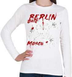 printfashion La casa de papel art - sötét alaphoz - Női hosszú ujjú póló - Fehér (4801457)