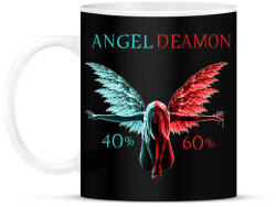 printfashion Angel vs deamon - Bögre - Fekete (1530128)