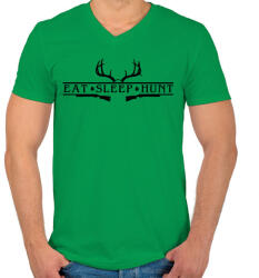printfashion Vadászat - Férfi V-nyakú póló - Zöld (378964)