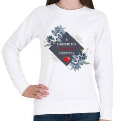 printfashion Legszebb nők április - Női pulóver - Fehér (2750349)