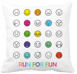 printfashion Run for fun - Párnahuzat, Díszpárnahuzat - Fehér (6294959)