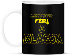 printfashion Legjobb férj a világon - Bögre - Fekete (5247091)