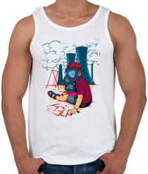 printfashion Segítség - Férfi atléta - Fehér (54086)
