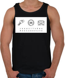 printfashion Jogosítvány megszerezve - Férfi atléta - Fekete (6390601)