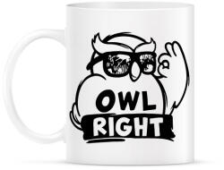 printfashion Owl right - Bögre - Fehér (4194840)