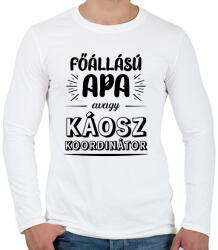 printfashion Főállású apa - Férfi hosszú ujjú póló - Fehér (7125235)