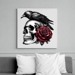 printfashion Halálfej - Vászonkép - Fehér (15165595)