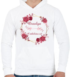 printfashion Orsolya - Férfi kapucnis pulóver - Fehér (2845971)