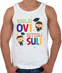 printfashion Viszlát ovi - Férfi atléta - Fehér (13577101)