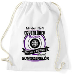 printfashion Gumiszerelő - Sportzsák, Tornazsák - Fehér (951723)