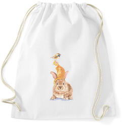 printfashion Bird, Cat, Rabbit - Sportzsák, Tornazsák - Fehér (1738887)