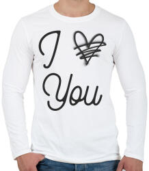 printfashion Nem szeretlek - Férfi hosszú ujjú póló - Fehér (10917464)