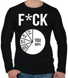 printfashion Fuck - Férfi hosszú ujjú póló - Fekete (13386068)