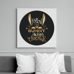 printfashion Follow the bunny - Vászonkép - Fehér (6640840)