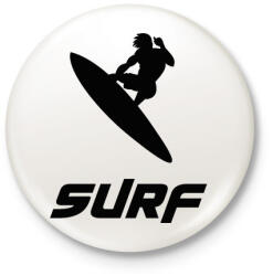 printfashion SURF - Kitűző, hűtőmágnes - Fehér (3080474)