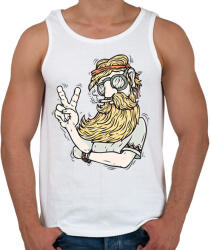 printfashion Hippie - Férfi atléta - Fehér (1945234)