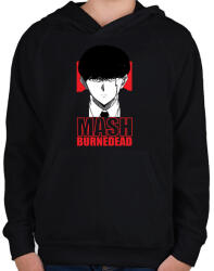 printfashion Mashle Mash Burnedead - Gyerek kapucnis pulóver - Fekete (16585853)
