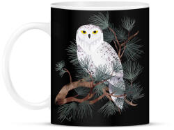 printfashion Fehér bagoly - Bögre - Fekete (13827649)