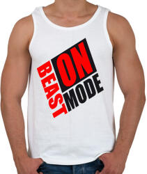 printfashion Beast mode ON! - Férfi atléta - Fehér (2392714)