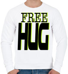 printfashion Free hug - Férfi pulóver - Fehér (1949275)