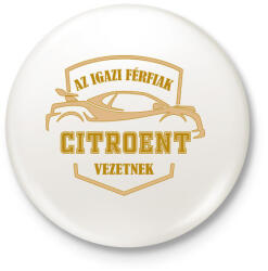 printfashion Citroenes sofőr - Kitűző, hűtőmágnes - Fehér (4796594)
