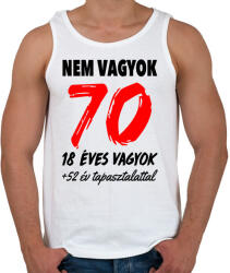 printfashion Nem vagyok 70! - Férfi atléta - Fehér (993766)