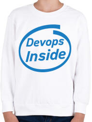 printfashion DevOps Inside - Gyerek pulóver - Fehér (3919552)