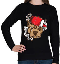 printfashion Pitbull - Női pulóver - Fekete (2369681)