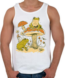 printfashion Békák és gomba - Férfi atléta - Fehér (13955633)