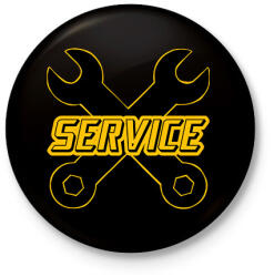 printfashion Service - Kitűző, hűtőmágnes - Fekete (7039365)