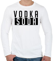 printfashion VODKA - Férfi hosszú ujjú póló - Fehér (284602)