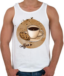 printfashion Kávé sütivel - Férfi atléta - Fehér (2675752)