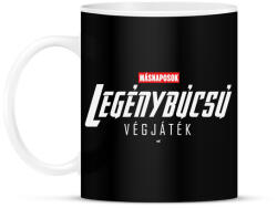 printfashion Legénybúcsú ajándék végjáték másnaposok - Bögre - Fekete (13342511)