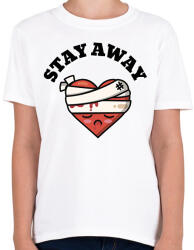 printfashion STAY AWAY - Gyerek póló - Fehér (11441633)