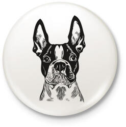 printfashion boston terrier - Kitűző, hűtőmágnes - Fehér (15203249)