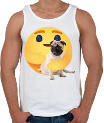 printfashion Mopsz - Férfi atléta - Fehér (13041177)