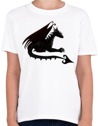 printfashion Sötét sárkány - Gyerek póló - Fehér (433641)