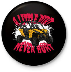 printfashion Dirt car - Kitűző, hűtőmágnes - Fekete (5072356)