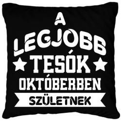 printfashion Legjobb tesó - Hónappal - Párnahuzat, Díszpárnahuzat - Fekete (14064433)